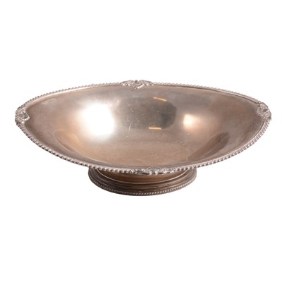 Lot 189 - Silver oval pedestal bowl, Harrison Brothers & Howson, Sheffield 1946.