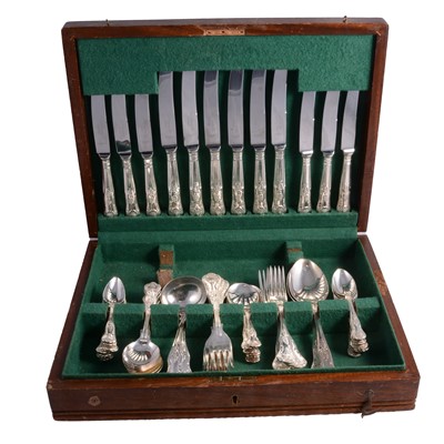 Lot 83 - Smith Seymour Ltd - a canteen of stainless steel cutlery, and silver-plated wares.