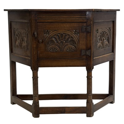 Lot 296 - Reproduction oak side cabinet