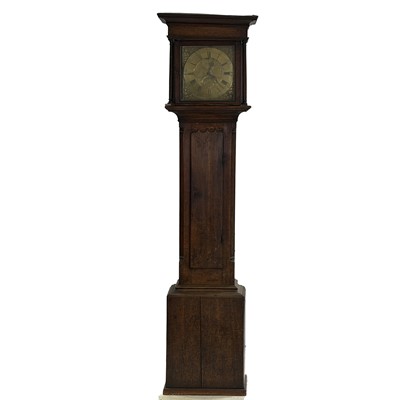 Lot 315 - Oak longcase clock