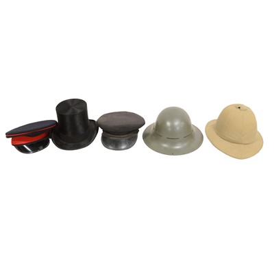 Lot 111 - Quantity of military caps and helmets