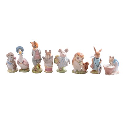 Lot 9 - Beswick, eight Beatrix Potter character figurines
