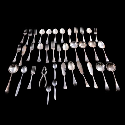 Lot 82 - Small box of assorted silver-plated cutlery