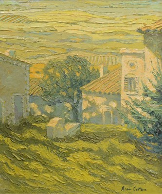 Lot 193 - Alan Cotton (b. 1938) Provence - Vista across the Luberon