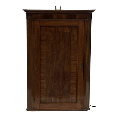 Lot 387 - Georgian mahogany hanging corner cupboard