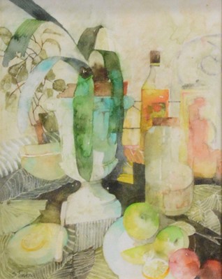 Lot 243 - Shirley Trevena, Pink Still Life at Rauffet, and Still Life at Les Papillons