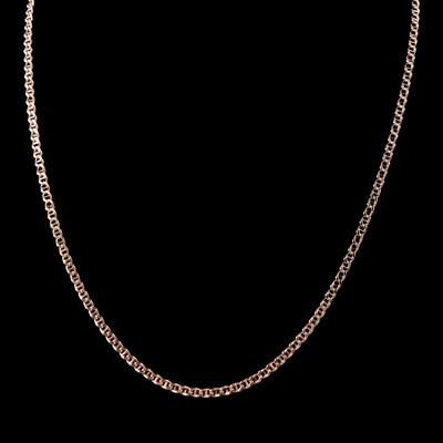 Lot 225 - A 9 carat yellow gold chain necklace.