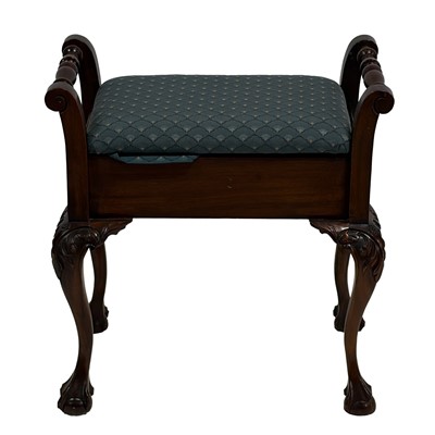 Lot 369 - Mahogany piano stool
