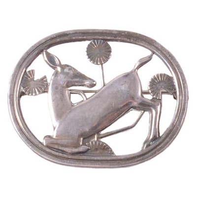 Lot 354 - Arno Malinowski for Georg Jensen of Denmark - a silver brooch number 256.