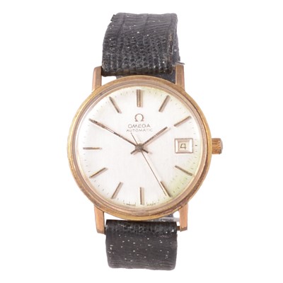 Lot 323 - Omega - a gentleman's gold-plated automatic wristwatch.