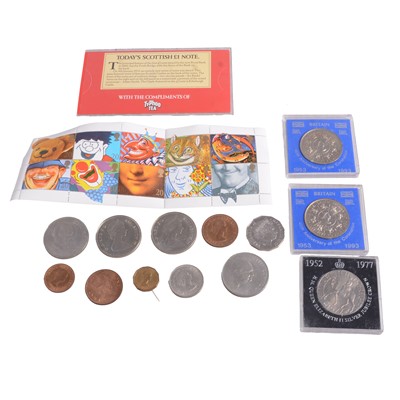 Lot 160 - Collection of mostly British coins, and stamps.