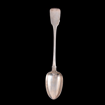 Lot 195 - Georgian silver serving spoon, Isaac Parkin, Exeter 1827