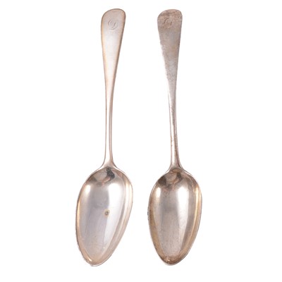Lot 93 - Matched pair of Scottish silver table spoons