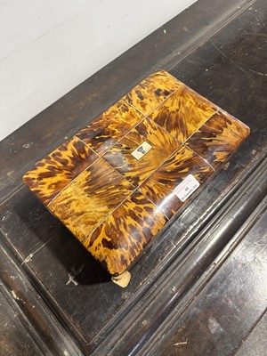 Lot 46 - Regency tortoiseshell workbox