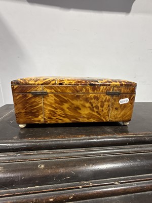 Lot 46 - Regency tortoiseshell workbox