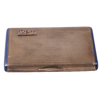 Lot 73 - Art Deco silver-gilt and enamelled cigarette case