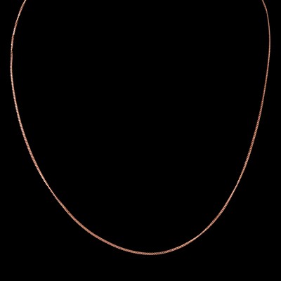 Lot 229 - Three 9 carat rose gold chain necklaces.