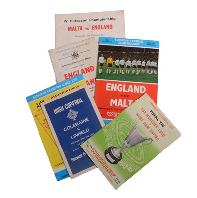 Lot 129 - Quantity of football programmes - European Cup finals, and Internationals