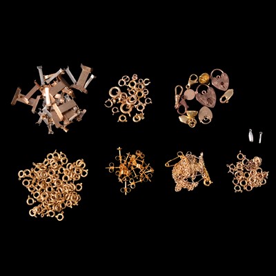Lot 295 - A collection of gold and yellow / white metal findings.