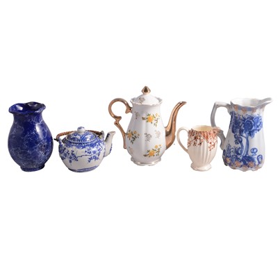 Lot 63 - Three boxes of blue and white pottery, and assorted part tea services