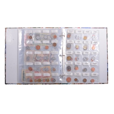 Lot 141 - Collection of British and worldwide coins and bank notes, some silver content.