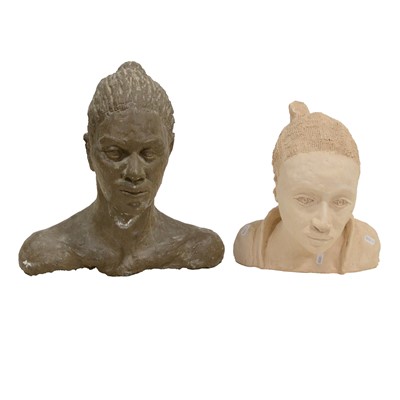 Lot 299 - Jim Cooper, two sculptural female busts