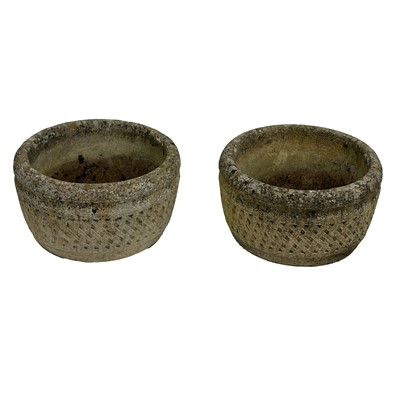 Lot 439 - Pair of reconstituted stone garden planters, by Cotswold Studios