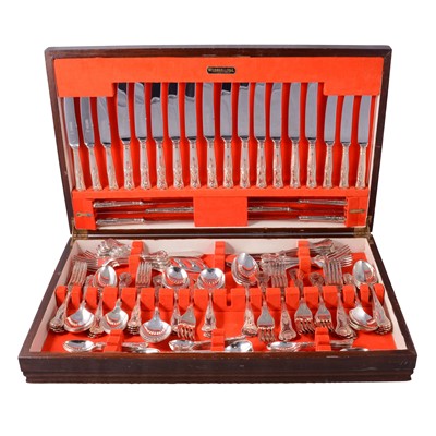 Lot 83 - Webber & Hill - a canteen of silver-plated cutlery.