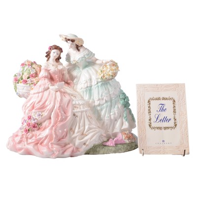 Lot 9 - Coalport 'The Letter', a large bone china figural group