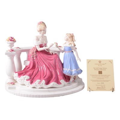 Lot 7 - Coalport, 'Precious Moment', a large bone china figural group