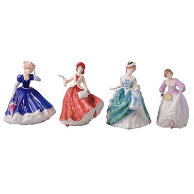 Lot 15 - Royal Doulton, eight bone china lady figurines