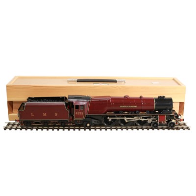 Lot 16 - Kit-built O-gauge model railway locomotive and tender, 'Duchess of Sutherland'