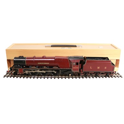 Lot 16 - Kit-built O-gauge model railway locomotive and tender, 'Duchess of Sutherland'