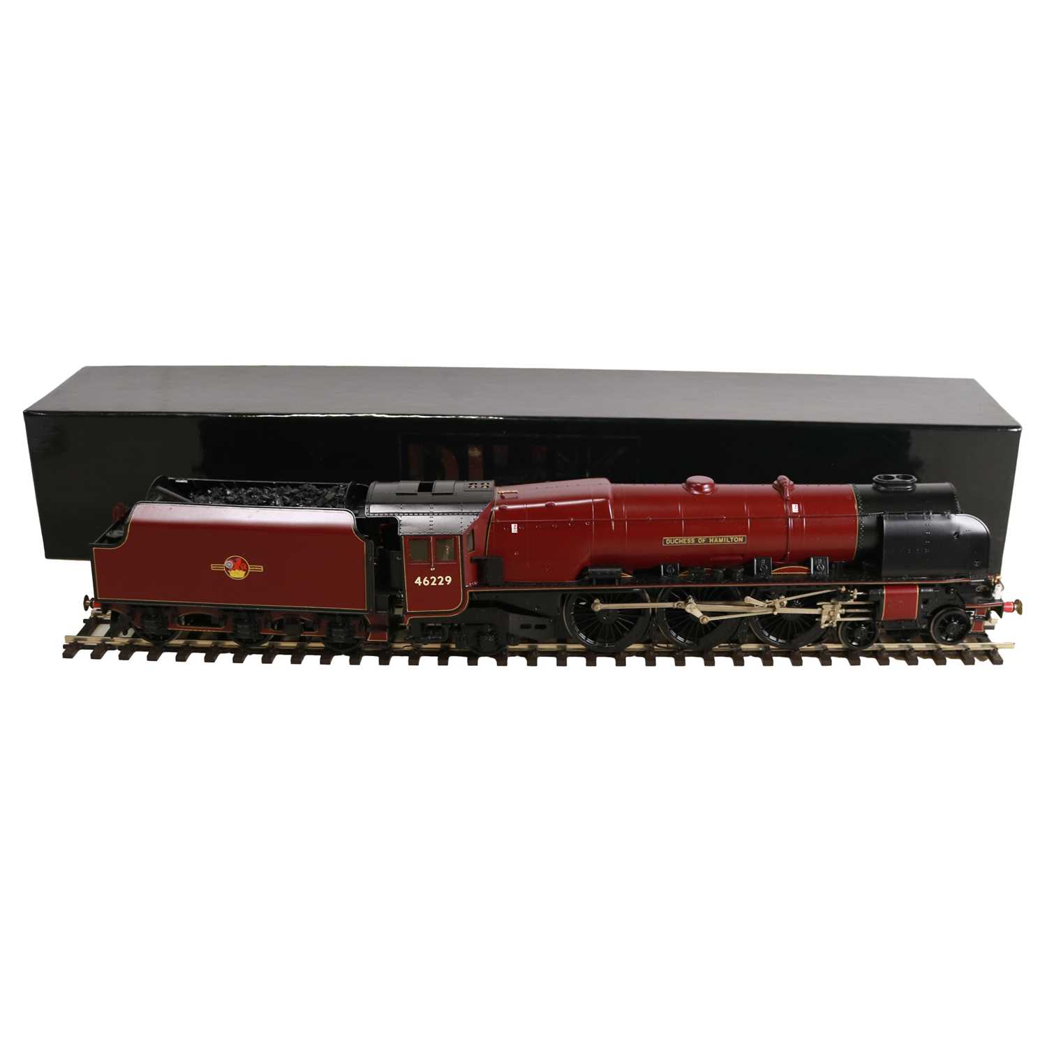 Lot 18 - DJH O-gauge model railway locomotive and tender, 'Duchess of Hamilton'