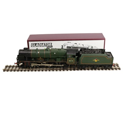 Lot 22 - Gladiator model kits, O-gauge model railway locomotive and tender, 'The Royal Warwickshire Regiment'