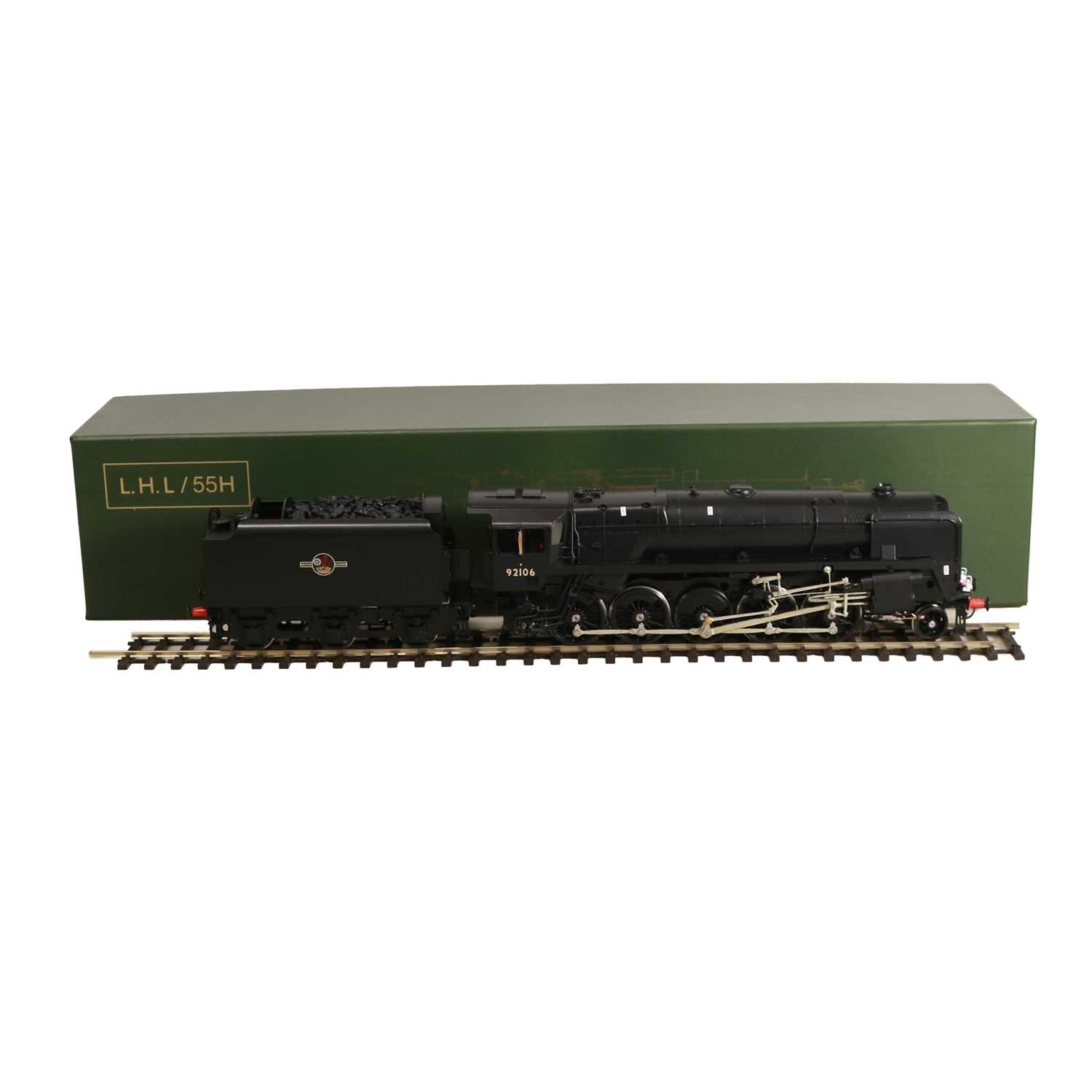 Lot 25 - L H Loveless, O-gauge model railway locomotive and tender, 9F Class 2-10-0