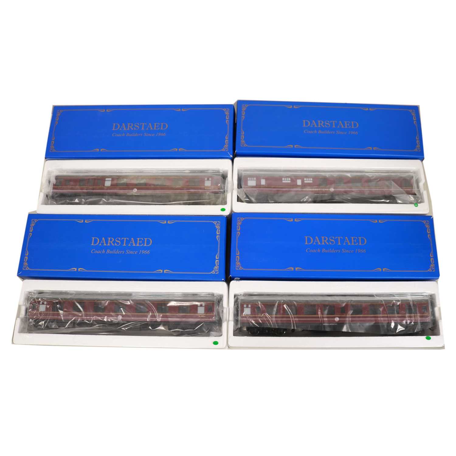 Lot 2 - Darstaed, O-gauge scale model railway set of four coaches