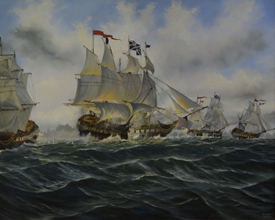 Lot 243 - R Hewitt, Sea battle
