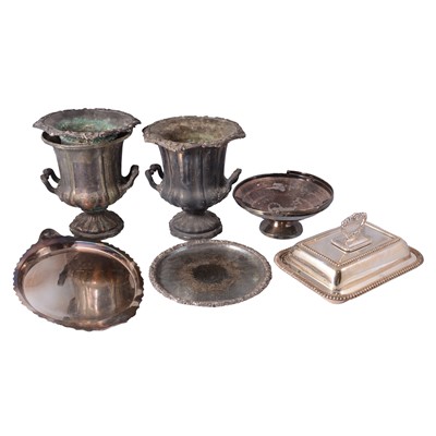 Lot 77 - Box of assorted silver-plate