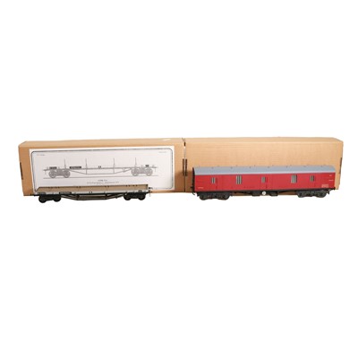 Lot 9 - Skytrex Models, two O-gauge scale model railway wagons
