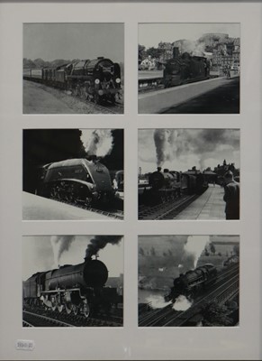 Lot 30 - After Philip Hawkins, three limited edition locomotive prints, and a framed set of photographs