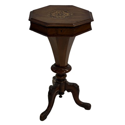 Lot 279 - Victorian walnut worktable