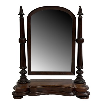 Lot 257 - Large Victorian mahogany toilet mirror