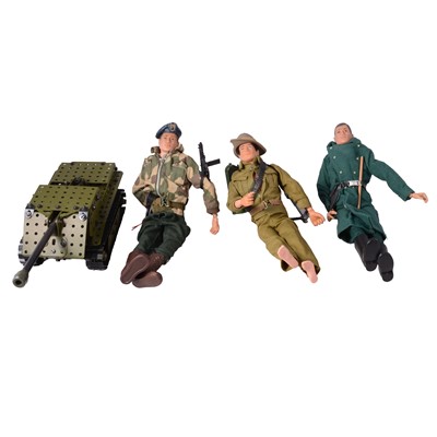 Lot 138 - Three original Action Man figures and clothing accessories, etc