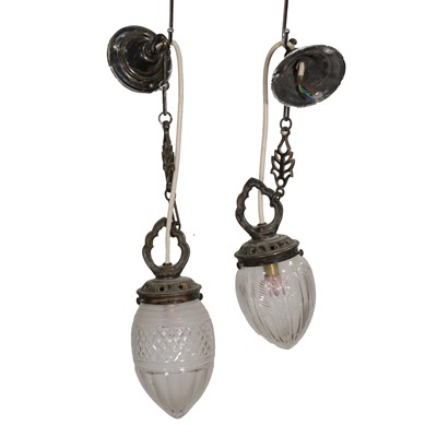 Lot 106 - Two Edwardian pendant light fittings.