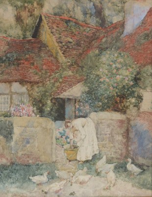 Lot 201 - English school, Cottage at Hadley, near Droitwich, Worcestershire.