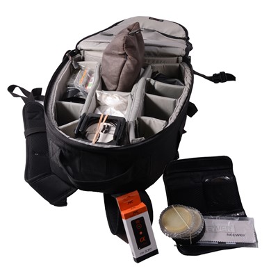 Lot 97 - A Lowepro camera backpack & accessories