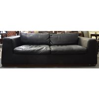 Lot 593 - Incanto black stitched leather contemporary...