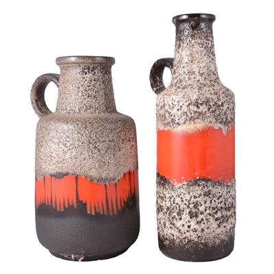Lot 61 - Two large West German pottery 'Fat Lava' vessels