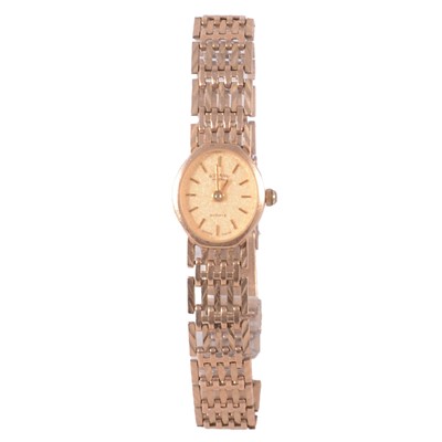 Lot 334 - Rotary - a lady's 9 carat yellow gold bracelet wristwatch.